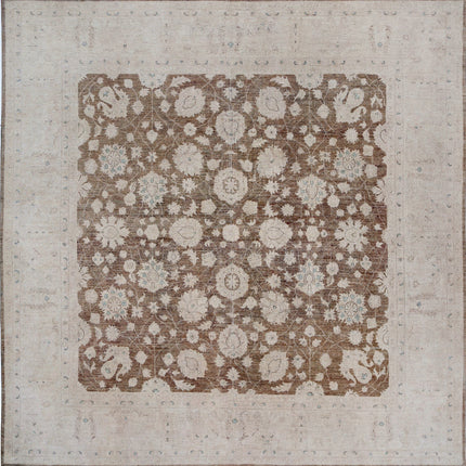 Serenity 9' 7" X 9' 7" Hand Knotted Wool Rug 9' 7" X 9' 7" (292 X 292) / Taupe / Wool