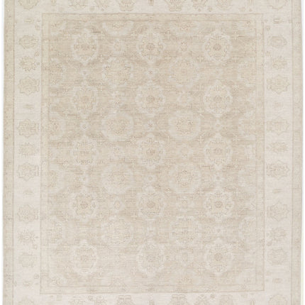 Serenity 8' 0" X 9' 6" Hand Knotted Wool Rug 8' 0" X 9' 6" (244 X 290) / Tan / Wool