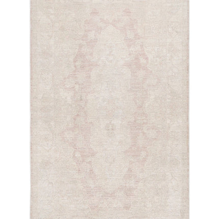 Serenity 2' 11" X 4' 8" Hand Knotted Wool Rug 2' 11" X 4' 8" (89 X 142) / Pink / Wool