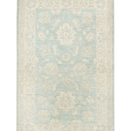 Serenity 3' 2" X 4' 10" Hand Knotted Wool Rug 3' 2" X 4' 10" (97 X 147) / Green / Wool