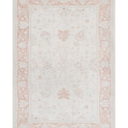 Serenity 3' 10" X 5' 9" Hand Knotted Wool Rug 3' 10" X 5' 9" (117 X 175) / Ivory / Wool