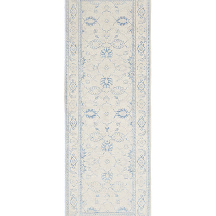 Serenity 2' 7" X 8' 4" Hand Knotted Wool Rug 2' 7" X 8' 4" (79 X 254) / Ivory / Wool