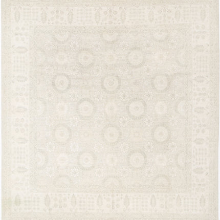 Serenity 10' 5" X 10' 9" Hand Knotted Wool Rug 10' 5" X 10' 9" (318 X 328) / Grey / Wool