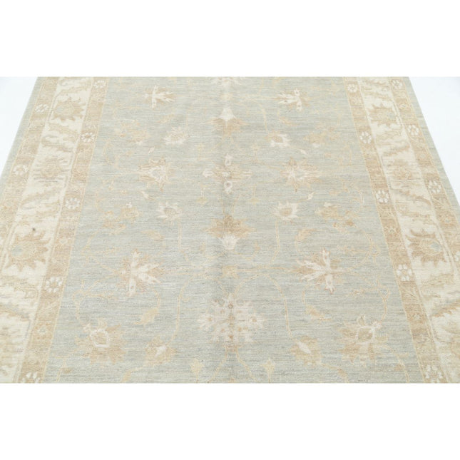Serenity 5' 7" X 7' 8" Wool Hand-Knotted Rug 5' 7" X 7' 8" (170 X 234) / Blue / Ivory