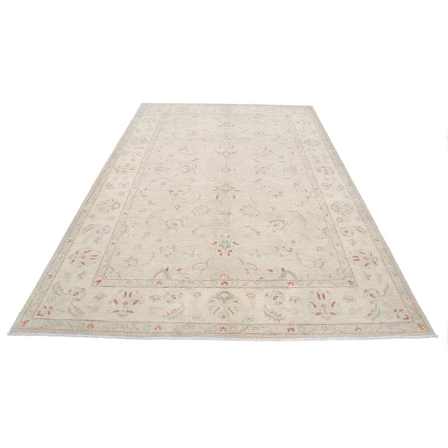 Serenity 6' 8" X 9' 7" Wool Hand-Knotted Rug 6' 8" X 9' 7" (203 X 292) / Brown / Ivory