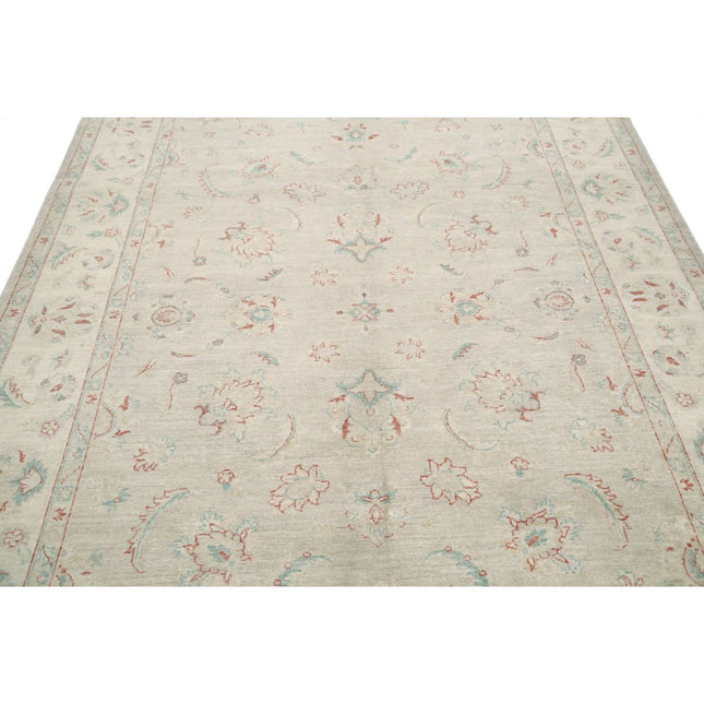 Serenity 6' 8" X 9' 7" Wool Hand-Knotted Rug 6' 8" X 9' 7" (203 X 292) / Brown / Ivory