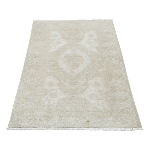 Serenity 3' 2" X 6' 4" Wool Hand-Knotted Rug 3' 2" X 6' 4" (97 X 193) / Grey / Grey