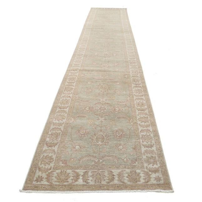Serenity 3' 5" X 20' 3" Wool Hand-Knotted Rug 3' 5" X 20' 3" (104 X 617) / Grey / Ivory