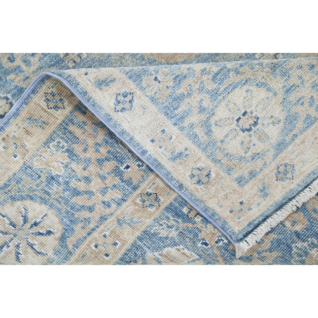 Serenity 4' 0" X 5' 10" Hand Knotted Wool Rug 4' 0" X 5' 10" (122 X 178) / Blue / Blue