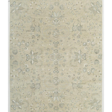 Serenity 7' 11" X 11' 0" Hand Knotted Wool & Silk Rug 7' 11" X 11' 0" (241 X 335) / Ivory / Wool & Silk