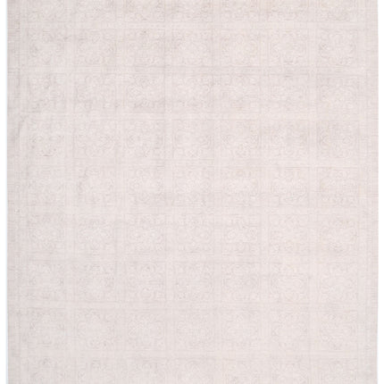 Serenity 12' 1" X 14' 6" Hand Knotted Wool & Silk Rug 12' 1" X 14' 6" (368 X 442) / Taupe / Wool & Silk