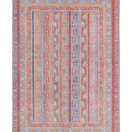 Shaal 5' 7" X 7' 11" Hand Knotted Wool Rug 5' 7" X 7' 11" (170 X 241) / Multi / Wool