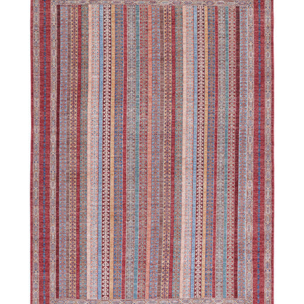 Shaal 5' 6" X 7' 9" Hand Knotted Wool Rug 5' 6" X 7' 9" (168 X 236) / Red / Wool