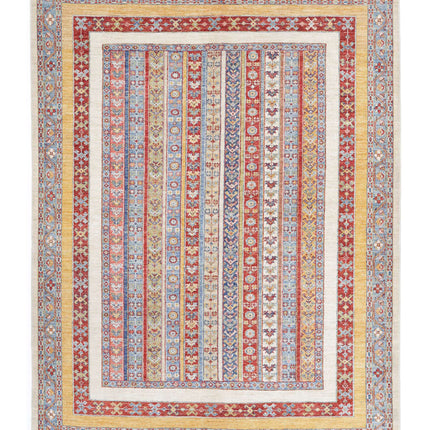 Shaal 5' 8" X 7' 6" Hand Knotted Wool Rug 5' 8" X 7' 6" (173 X 229) / Ivory / Wool