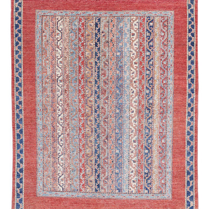 Shaal 5' 0" X 6' 6" Hand Knotted Wool Rug 5' 0" X 6' 6" (152 X 198) / Multi / Wool