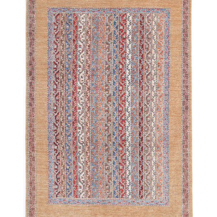 Shaal 4' 9" X 7' 2" Hand Knotted Wool Rug 4' 9" X 7' 2" (145 X 219) / Gold / Wool