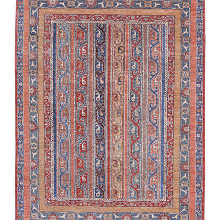 Shaal 4' 10" X 6' 9" Hand Knotted Wool Rug 4' 10" X 6' 9" (147 X 206) / Multi / Wool