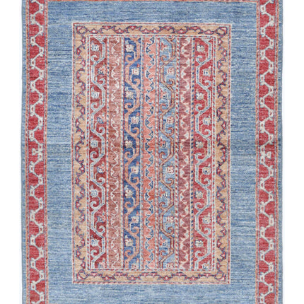 Shaal 2' 9" X 3' 10" Hand Knotted Wool Rug 2' 9" X 3' 10" (84 X 117) / Multi / Wool