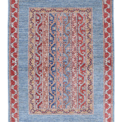 Shaal 2' 9" X 3' 9" Hand Knotted Wool Rug 2' 9" X 3' 9" (84 X 114) / Multi / Wool