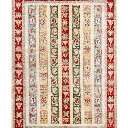 Shaal 5' 6" X 7' 8" Hand Knotted Wool Rug 5' 6" X 7' 8" (168 X 234) / Multi / Wool