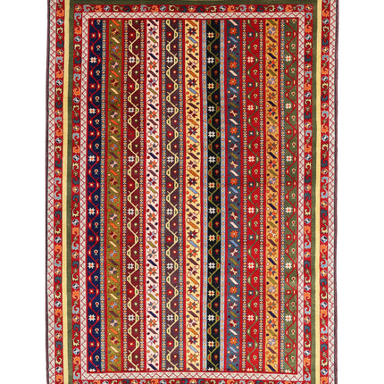 Shaal 6' 7" X 10' 0" Hand Knotted Wool Rug 6' 7" X 10' 0" (201 X 305) / Multi / Wool