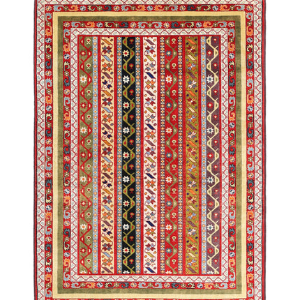 Shaal 4' 3" X 6' 4" Hand Knotted Wool Rug 4' 3" X 6' 4" (130 X 193) / Multi / Wool
