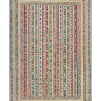 Shaal 6' 9" X 9' 7" Hand Knotted Wool Rug 6' 9" X 9' 7" (206 X 292) / Multi / Wool