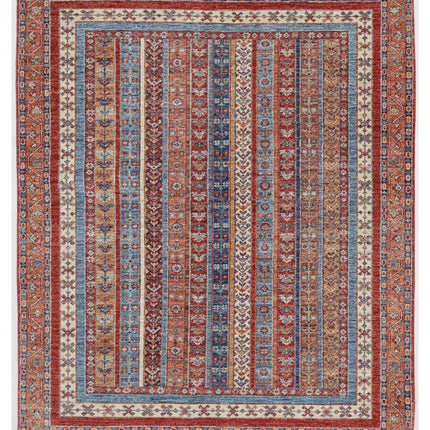 Shaal 5' 1" X 6' 3" Hand Knotted Wool Rug 5' 1" X 6' 3" (155 X 191) / Multi / Wool