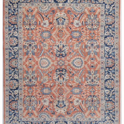 Sultanabad 7' 10" X 9' 10" Hand Knotted Wool Rug 7' 10" X 9' 10" (239 X 300) / Pink / Wool