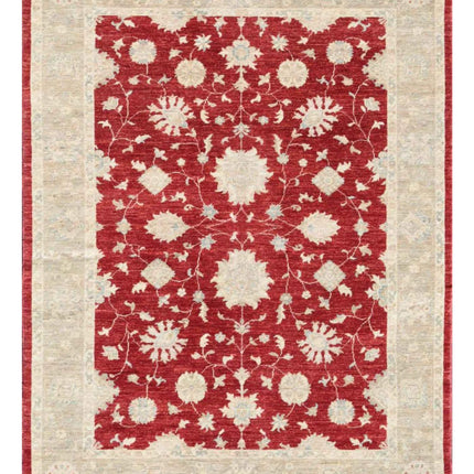 Sultanabad 4' 11" X 6' 3" Hand Knotted Wool Rug 4' 11" X 6' 3" (150 X 191) / Red / Wool