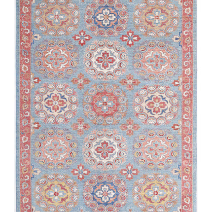 Suzani 6' 3" X 8' 8" Hand Knotted Wool Rug 6' 3" X 8' 8" (191 X 264) / Blue / Wool