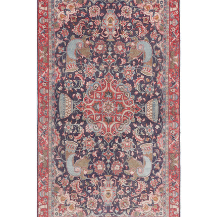 Tabriz 3' 3" X 6' 10" Hand Knotted Wool Rug 3' 3" X 6' 10" (99 X 208) / Blue / Wool