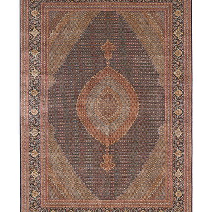 Tabriz 11' 5" X 16' 6" Hand Knotted Wool Rug 11' 5" X 16' 6" (348 X 503) / Black / Wool