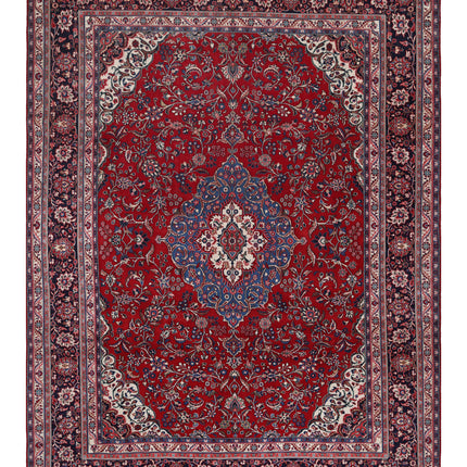 Tabriz 8' 8" X 11' 8" Hand Knotted Wool Rug 8' 8" X 11' 8" (264 X 356) / Red / Wool