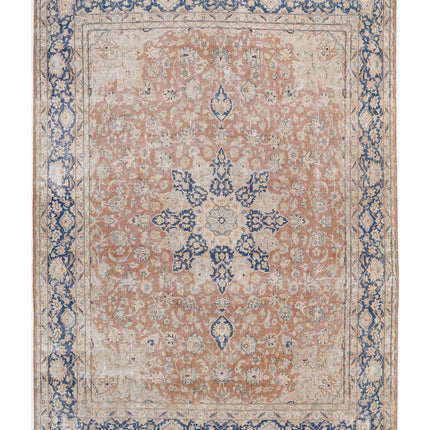 Vintage 9' 9" X 12' 11" Hand Knotted Wool Rug 9' 9" X 12' 11" (297 X 394) / Ivory / Wool