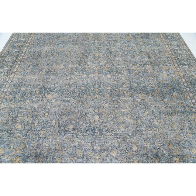 Vintage 9' 8" X 12' 6" Hand Knotted Wool Rug 9' 8" X 12' 6" (295 X 381) / Blue / Blue