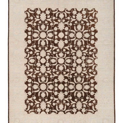 Ziegler 9' 0" X 12' 0" Hand Knotted Wool Rug 9' 0" X 12' 0" (274 X 366) / Brown / Wool
