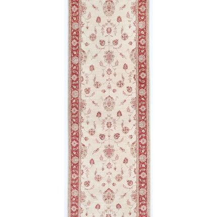 Ziegler 3' 4" X 9' 8" Hand Knotted Wool Rug 3' 4" X 9' 8" (101 X 295) / Ivory / Wool
