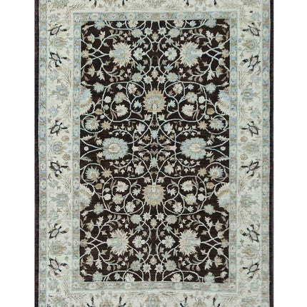 Ziegler 6' 0" X 9' 0" Hand Knotted Wool Rug 6' 0" X 9' 0" (183 X 274) / Brown / Wool