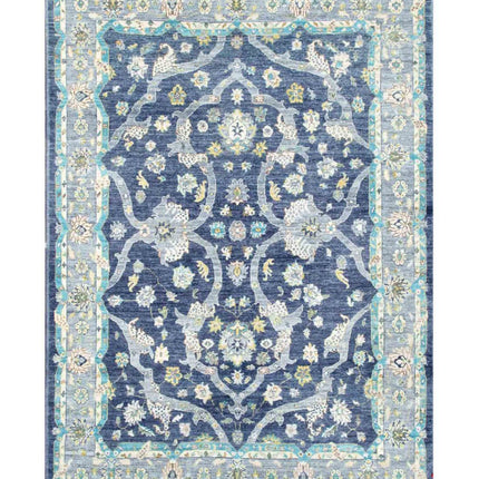 Ziegler 6' 0" X 8' 6" Hand Knotted Wool Rug 6' 0" X 8' 6" (183 X 259) / Grey / Wool