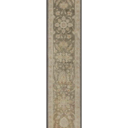 Ziegler 2' 7" X 11' 7" Hand Knotted Wool Rug 2' 7" X 11' 7" (79 X 353) / Green / Wool