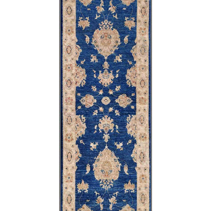 Ziegler 2' 7" X 7' 0" Hand Knotted Wool Rug 2' 7" X 7' 0" (79 X 213) / Blue / Wool