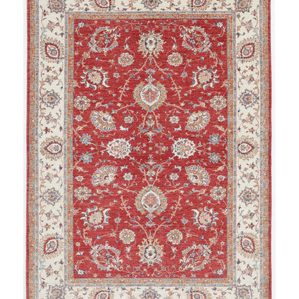 Ziegler 5' 8" X 8' 0" Hand Knotted Wool Rug 5' 8" X 8' 0" (173 X 244) / Red / Wool