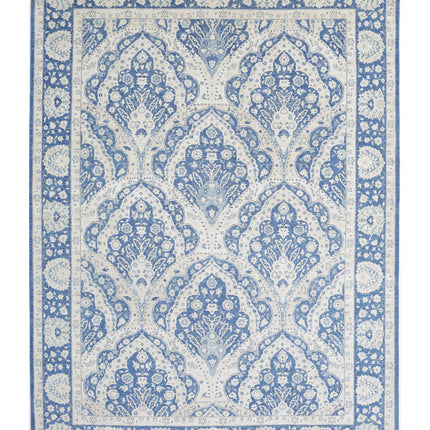 Ziegler 8' 7" X 11' 10" Hand Knotted Wool Rug 8' 7" X 11' 10" (262 X 361) / Blue / Wool