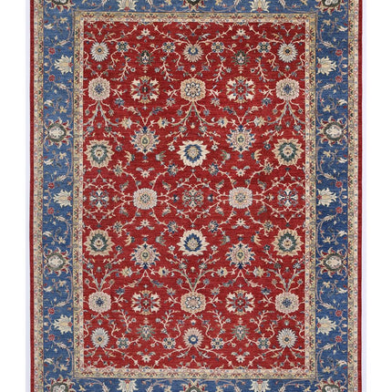Ziegler 8' 4" X 11' 5" Hand Knotted Wool Rug 8' 4" X 11' 5" (254 X 348) / Red / Wool