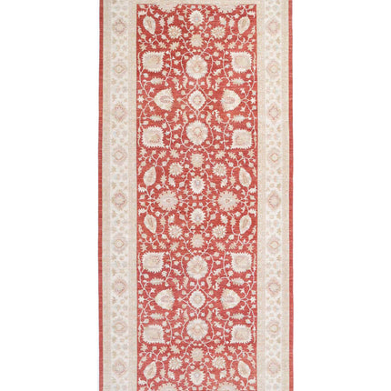 Ziegler 6' 7" X 16' 0" Hand Knotted Wool Rug 6' 7" X 16' 0" (201 X 488) / Red / Wool
