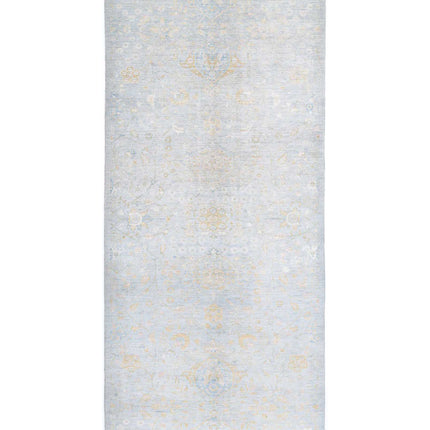 Ziegler 5' 0" X 11' 9" Hand Knotted Wool Rug 5' 0" X 11' 9" (152 X 358) / Blue / Wool
