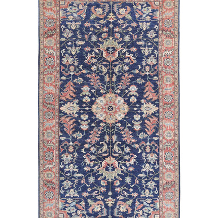 Ziegler 6' 3" X 11' 6" Hand Knotted Wool Rug 6' 3" X 11' 6" (191 X 351) / Blue / Wool