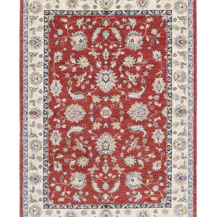 Ziegler 3' 11" X 5' 9" Hand Knotted Wool Rug 3' 11" X 5' 9" (119 X 175) / Red / Wool