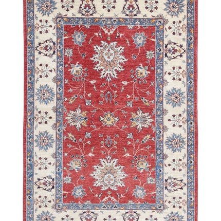 Ziegler 3' 11" X 6' 0" Hand Knotted Wool Rug 3' 11" X 6' 0" (119 X 183) / Red / Wool
